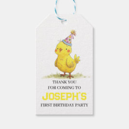 Little Chick Boerderij Birthday Chicken Cadeaulabel