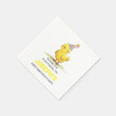 Little Chick Boerderij Birthday Chicken Servet (Hoek)