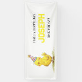 Little Chick Boerderij Birthday Chicken Spandoek (Verticaal)