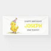 Little Chick Boerderij Birthday Chicken Spandoek (Horizontaal)