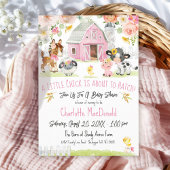 Little Chick Boerderij Girl Barnyard Floral Baby s Kaart