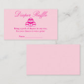 Little Chick Easter Baby shower Diaper Raffle Informatiekaartje (Voorkant / Achterkant)