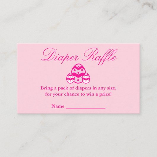 Little Chick Easter Baby shower Diaper Raffle Informatiekaartje (Voorkant)