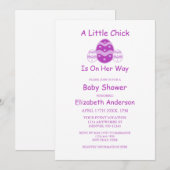 Little Chick Easter Baby shower Kaart (Voorkant / Achterkant)