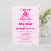 Little Chick Easter Baby shower Kaart (Staand voorkant)