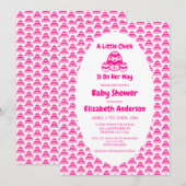 Little Chick Easter Baby shower Kaart (Voorkant / Achterkant)