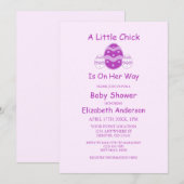 Little Chick Easter Baby shower Kaart (Voorkant / Achterkant)