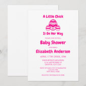 Little Chick Easter Baby shower Kaart (Voorkant / Achterkant)