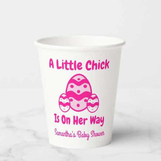 Little Chick Easter Baby shower Papieren Bekers (Voorkant)