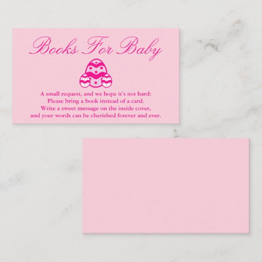 Little Chick Easter Books for Baby shower Informatiekaartje (Voorkant / Achterkant)