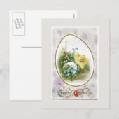 Little Chick en Egg Easter Briefkaart (Voorkant / Achterkant)