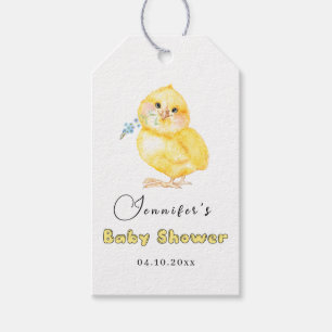 Little Chick Floral Baby shower Cadeaulabel