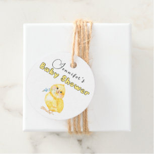 Little Chick Floral Baby shower Favor Tags Bedankjes Labels