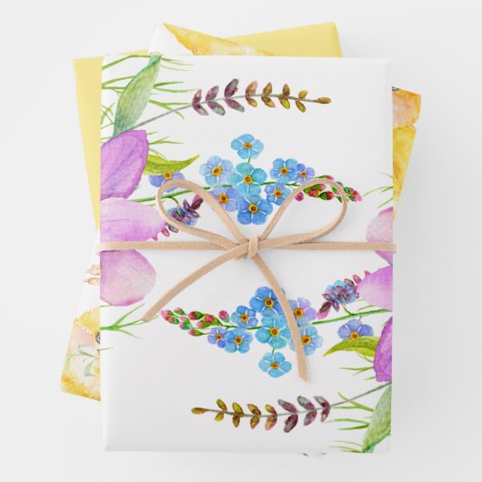 Little Chick Floral Baby shower Inpakpapier Vel (In situ)