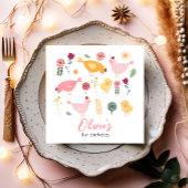 Little Chick Girl Boerderij Easter Chicken Birthda Servet