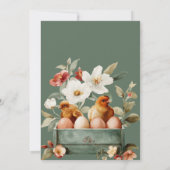 Little Chick Hatching Baby shower Kaart (Achterkant)