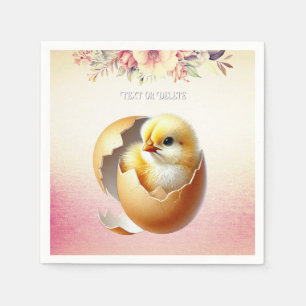 Little Chick Hatching Bloemenservetten Servet