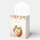 Little Chick Hatching Floral Favoriete Box Bedankdoosjes (Geopend)