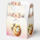 Little Chick Hatching Floral Favoriete Box Bedankdoosjes (Geopend)