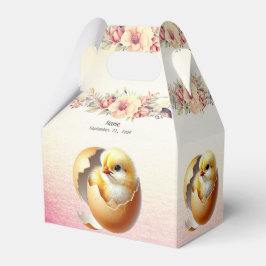 Little Chick Hatching Floral Favoriete Box Bedankdoosjes