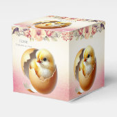 Little Chick Hatching Floral Favoriete Box Bedankdoosjes (Voorkant Zijde)