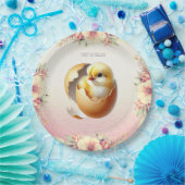 Little Chick Hatching Floral Paper Bord (Feest)