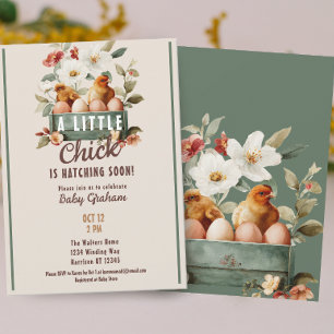 Little Chick Hatching Soon Baby shower Kaart