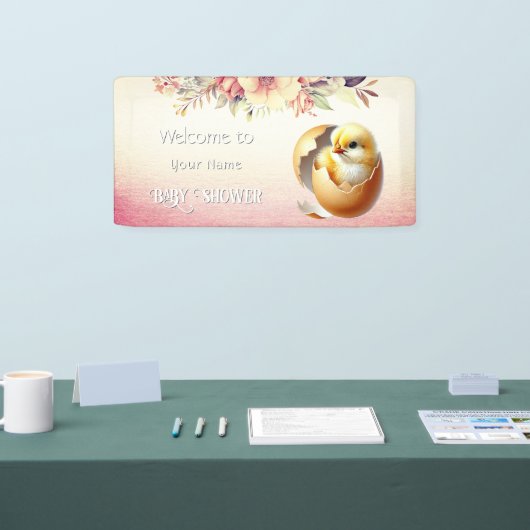 Little Chick Hatching Soon Baby shower Spandoek (Beurs)