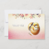 Little Chick Hatching Thank You Card Bedankkaart (Voorkant)