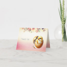 Little Chick Hatching Thank You Card Bedankkaart