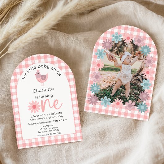 Little Chick is een uitnodiging voor een foto van 