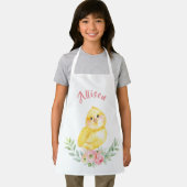 Little Chick met Flowers Kinder Personalized Schort (Insitu)