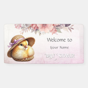 Little Chick Pink Ribbon Baby shower Spandoek