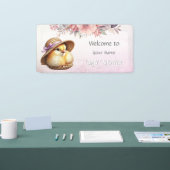 Little Chick Pink Ribbon Baby shower Spandoek (Beurs)