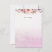 Little Chick Pink Ribbon bedankkaart (Achterkant)