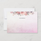 Little Chick Pink Ribbon bedankkaart (Achterkant)