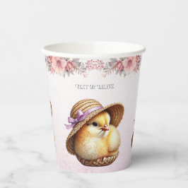 Little Chick Pink Ribbon Papier Kopjes Papieren Bekers