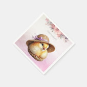 Little Chick Pink Ribbon servetten (Hoek)