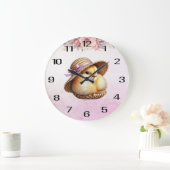 Little Chick Pink Ribbon Wall Clock Grote Klok (Huis)