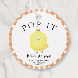 Little Chick - Pop het! Als ze pop! Bedankjes Labels