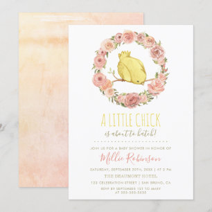 Little Chick staat op het punt om Baby shower van  Kaart