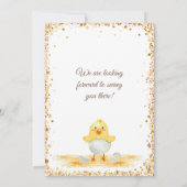 Little Chicken Verjaardagsfeestuitnodiging Kaart (Achterkant)