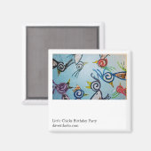 Little Chicks Birthday Party Magneet (Voorkant / Achterkant)