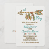 Little Chief Baby shower Invitation Kaart (Voorkant / Achterkant)
