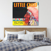 Little Chief Oranje LabelOntario, CA Canvas Afdruk (Insitu (Slaapkamer))