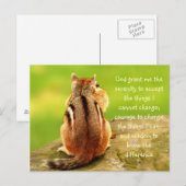 Little Chipmunk Serenity Prayer Briefkaart (Voorkant / Achterkant)