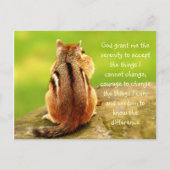 Little Chipmunk Serenity Prayer Briefkaart (Voorkant)