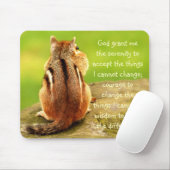 Little Chipmunk Serenity Prayer Mousepad Muismat (Met muis)
