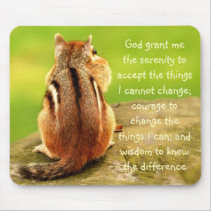 Little Chipmunk Serenity Prayer Mousepad Muismat