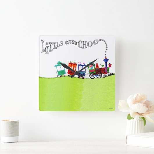 Little Choo Choo Vierkante Klok (Huis)